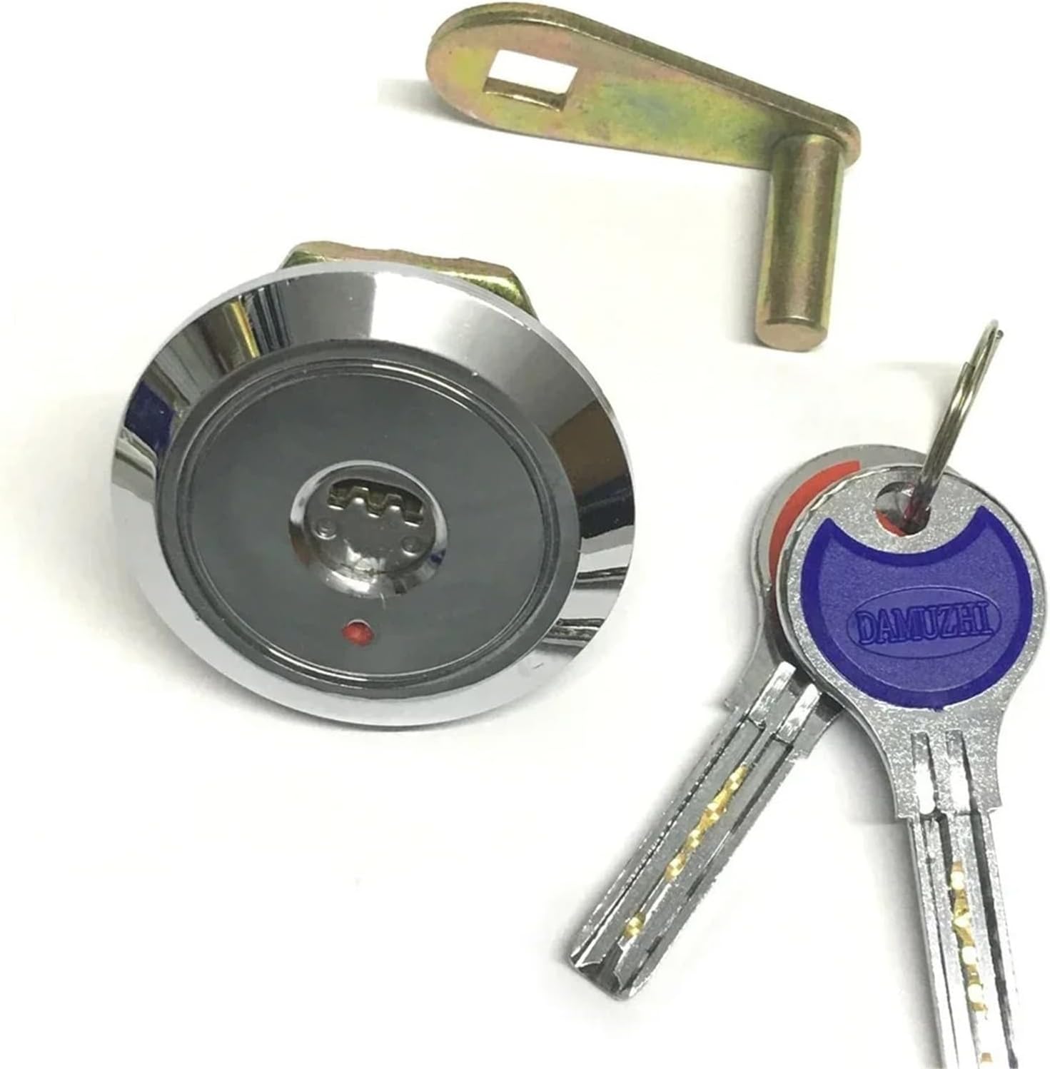 Brass Cabinet Cam Lock with 2 Computer Keys for Safe Box Door Drawer Equipment JA72 1Pcs(205A-48)