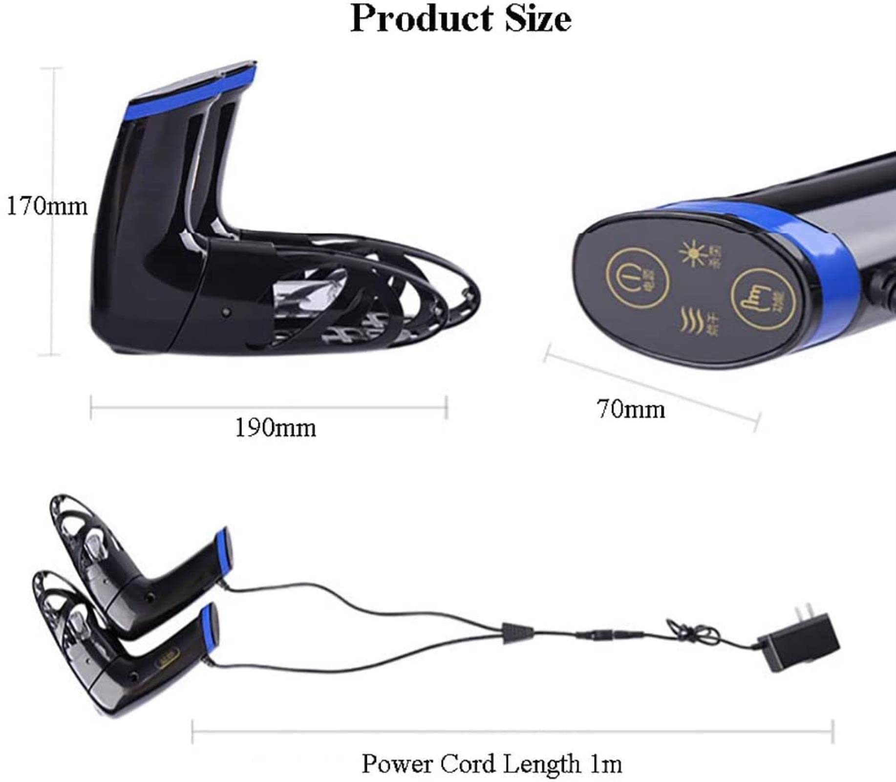 Secador de Botas de Zapatos eléctrico para Deportes al Aire Libre, esquí, Ciclismo y Zapatos de Golf, secador Wamer