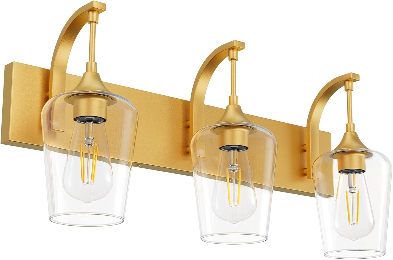 Buy Ralbay Gold Bathroom Vanity Light Fixtures 3 Lights Industrial