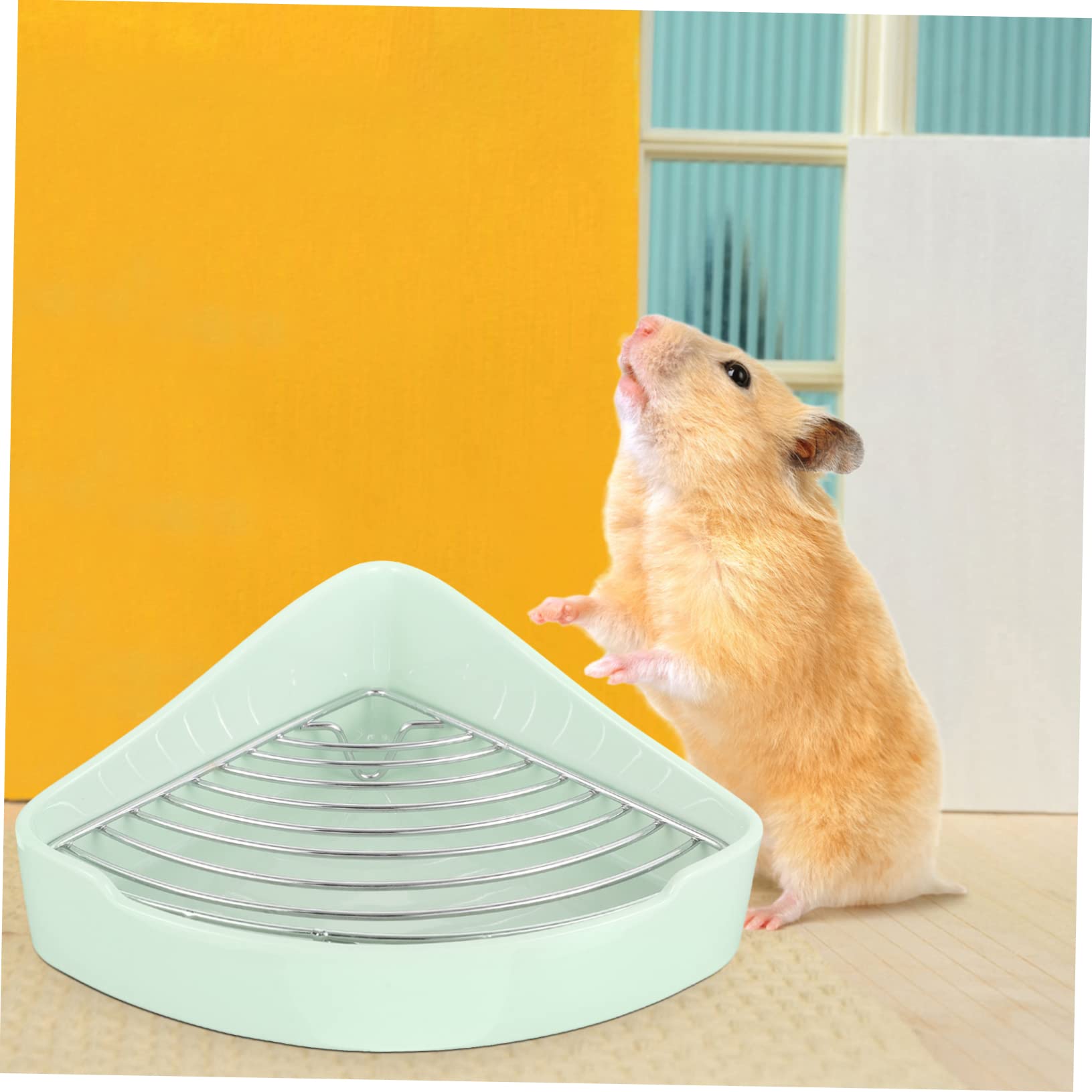 ifundom Toilette per Cavia e Coniglio in Ceramica Angolo Triangolare Resistente e Antiribaltamento per Casa e Ufficio Vassoi Lettiera Leggeri e Pratici