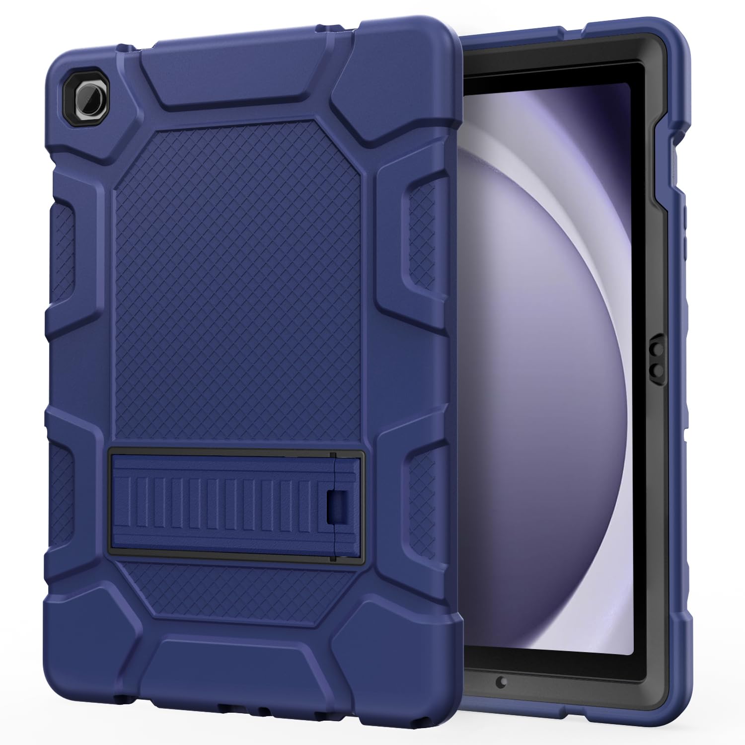 Azzsy Case for Samsung Galaxy Tab A9+/A9 Plus 11” 2024 Model (SM-X210/X216/X218), Heavy Duty Shockproof Rugged High Impact Protective Case, Navy Blue