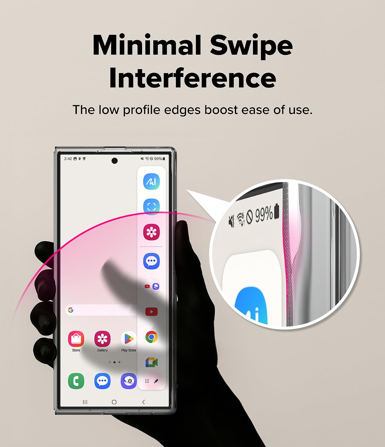Ringke für Samsung Galaxy Z Fold 8 Ultra Hülle mit Panzerglas Sichtschutz | Silm Magnetic [Clear] + Cover Display Easy Slide Privacy Tempered Glass [2 Stück]