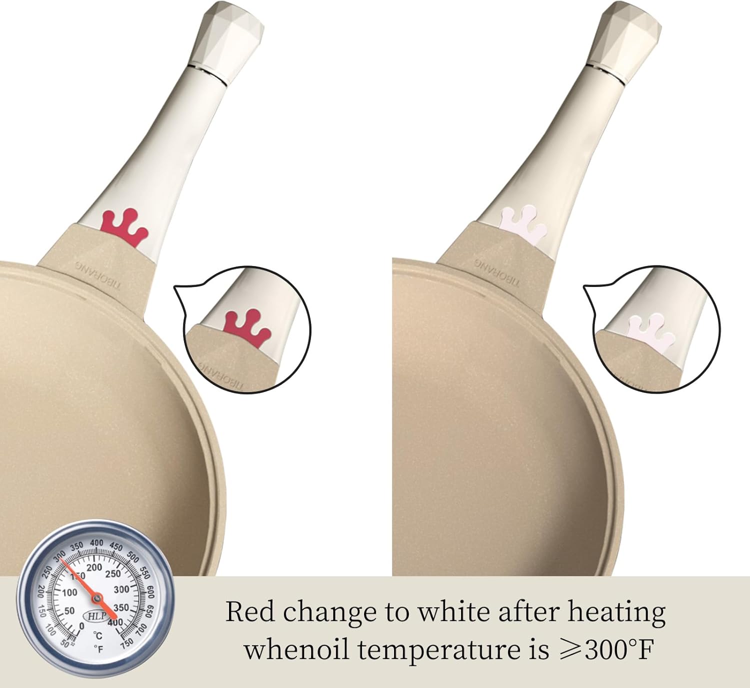 Tiborang Frying Pan with Heat Indicator