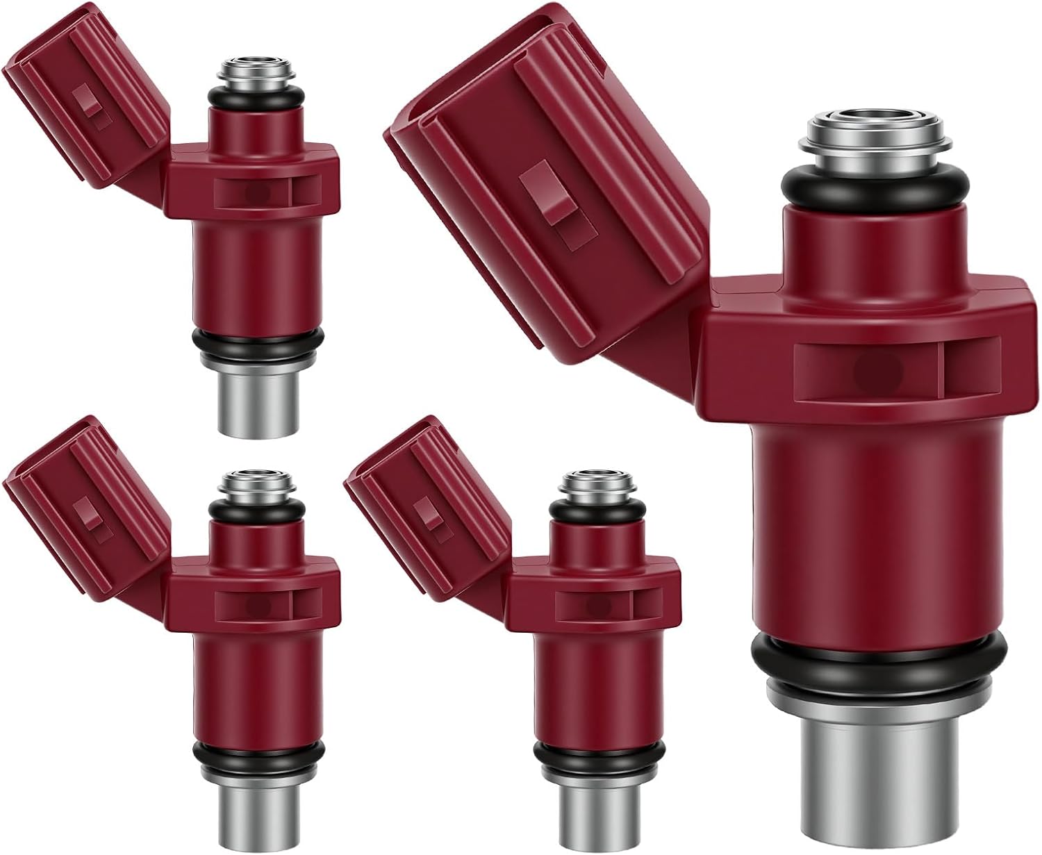 2005-2006 4Pcs Fuel Injectors Compatible for Yamaha 80 BEL Outboard 75HP 90HP 4 Stroke, 10 Holes Disc Engine Replace 6D8-13761-00-00 6D8137610000