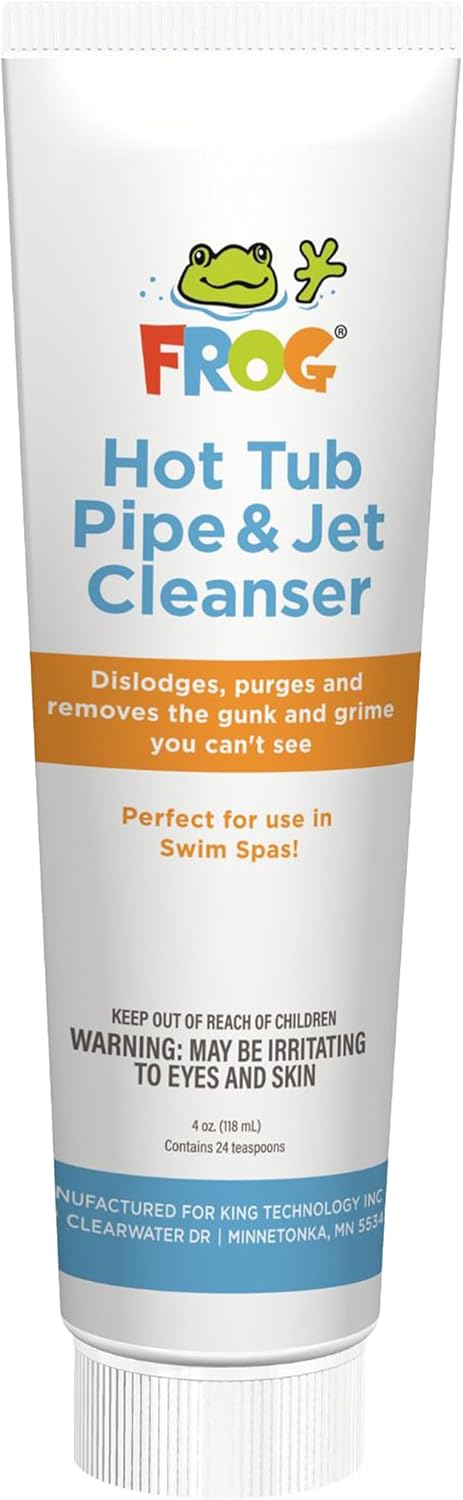 FROG Pipe & Jet Cleanser for Hot Tubs and Swim Spas - Multi-Dose, Deep-Clean Purge Cleaner Tube for Clear Water - 1 Pack