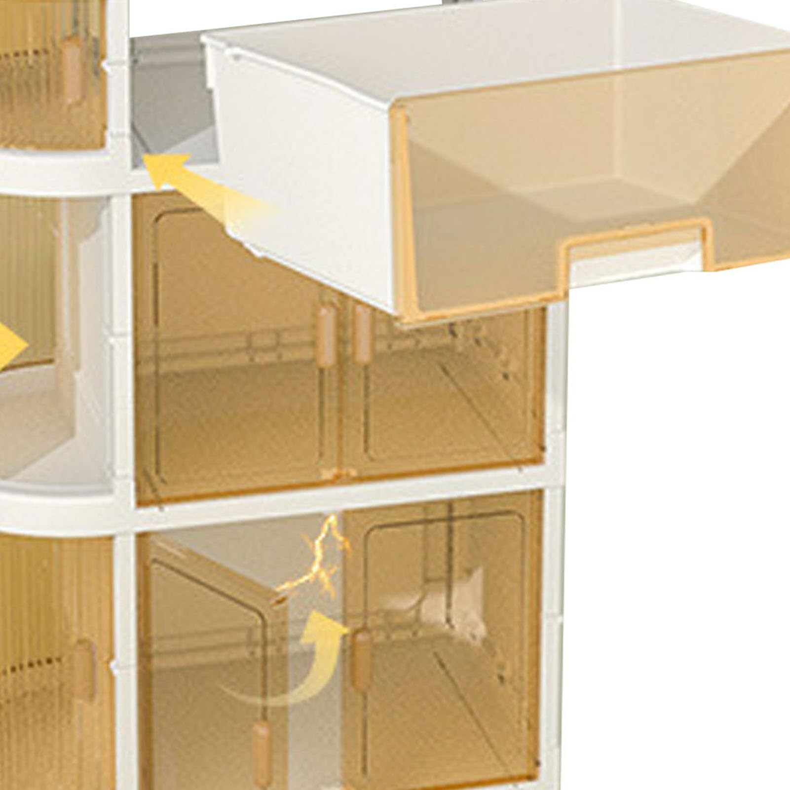 Qcwwy Carrito de Pañales para bebé de 4 Niveles, Organizador Plegable, Gabinete de Utilidad Rodante para Suministros de bebé Recién Nacido, Almacenamiento, Organización del Hogar (WHITE)