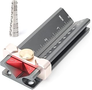 Drill Depth Measuring Gauge 3 in 1 Multifunction Depth Gauge Drill Stop Measure and Drill Point Angle Gauge Grinding Gage with 3-10mm Limit Rings (1)