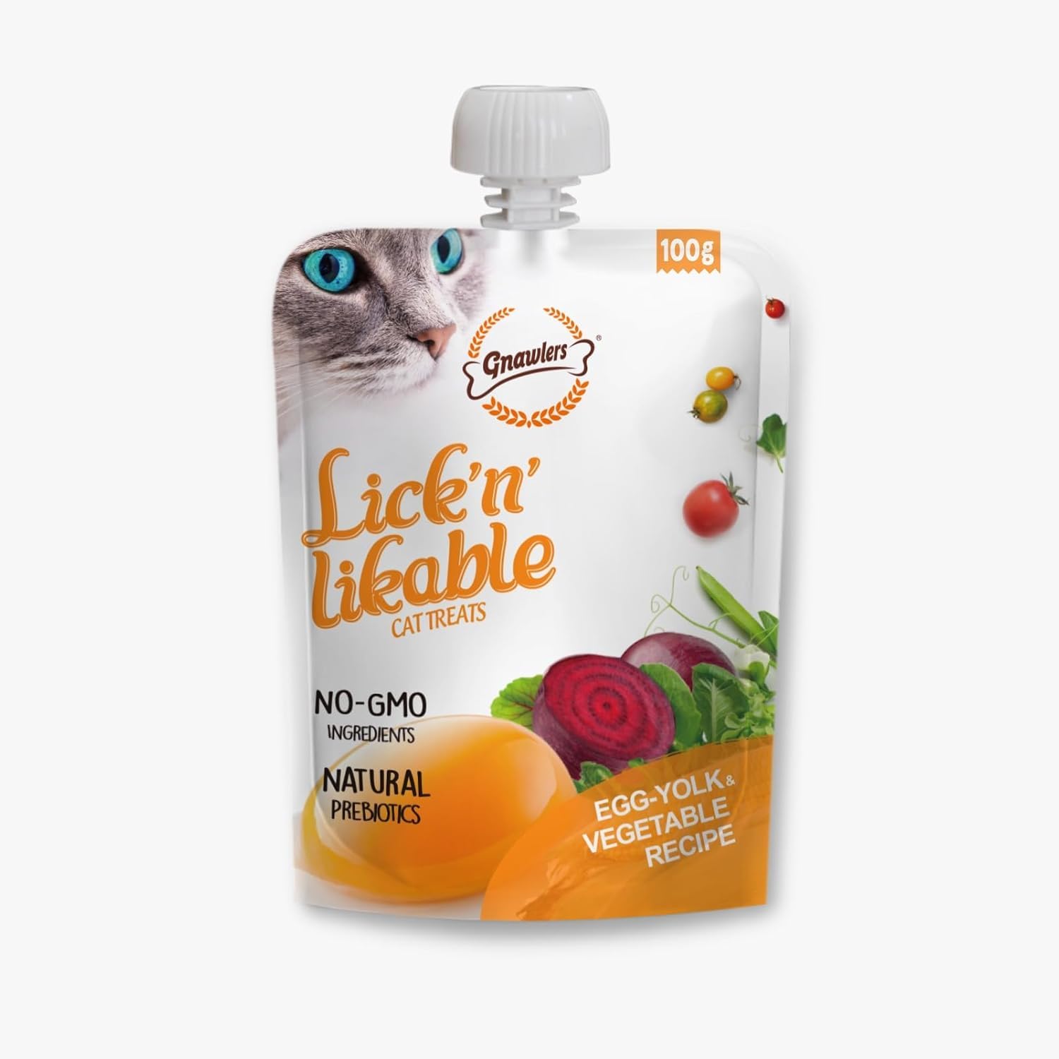 Gnawlers Lickable Wet Creamy Cat Treats with Assorted Flavours for Adult Senior Cats Healthy Cat Treat Pack of 10 by DogsNCats 4