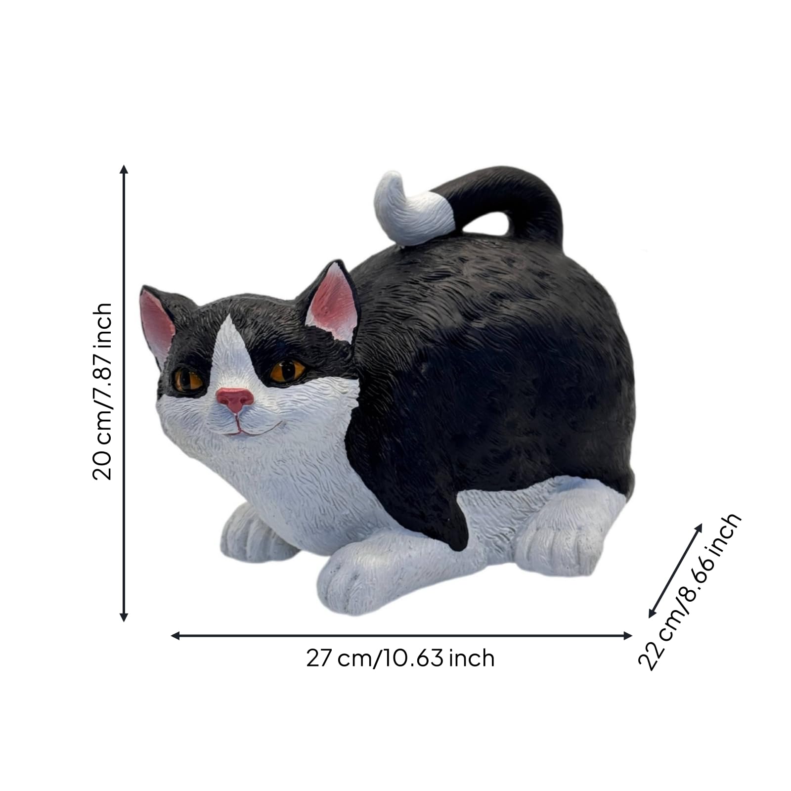 Boîte à Mouchoirs en Forme Chat Mignon Distributeur Mouchoirs Chat Sculpté Décoration pour Chambre
