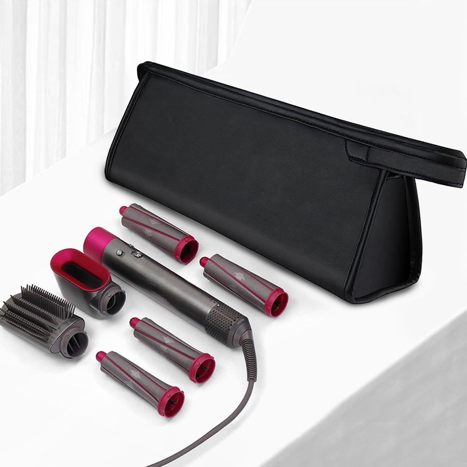 Portable Hair Dryer Storage Bag, Waterproof Travel Hairdressing Tools Organizer Compatible Hairdryer Styler Accessories Protection Bag for Airwrap Styler