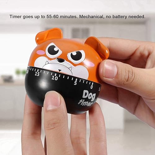 Miniatura 4 de Temporizador de cocina mecánico con forma de perro lindo temporizador de cuenta regresiva de 55 minutos, no requiere batería, reloj de cocina,