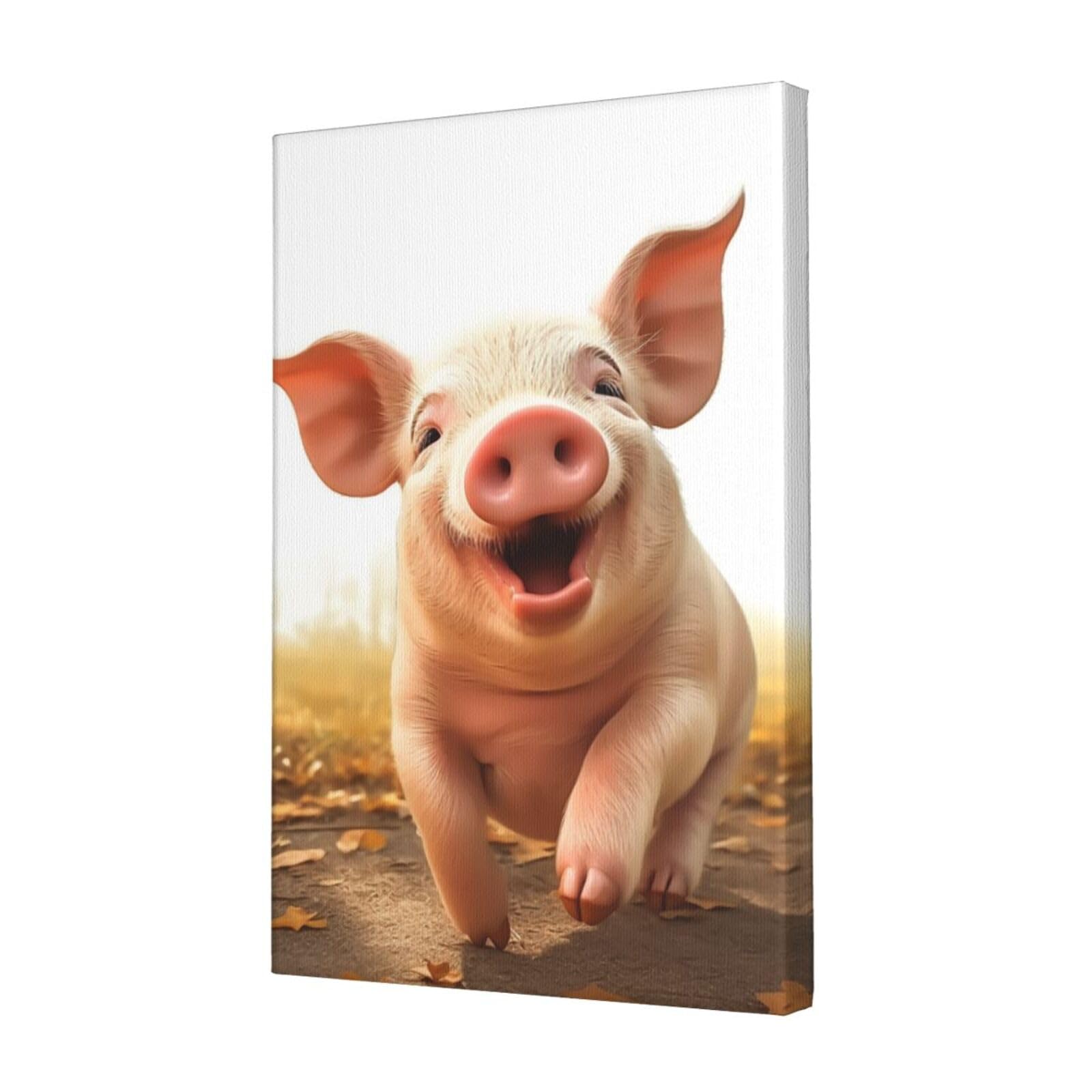 FodPand Smiling Canvas Wall Art for Living Room Wall Decor 12"x18" Modern Artwork Painting Pictures Hanging Canvas Prints Aesthetic Wall Art for Bedroom Bathroom Office Wallart Decor