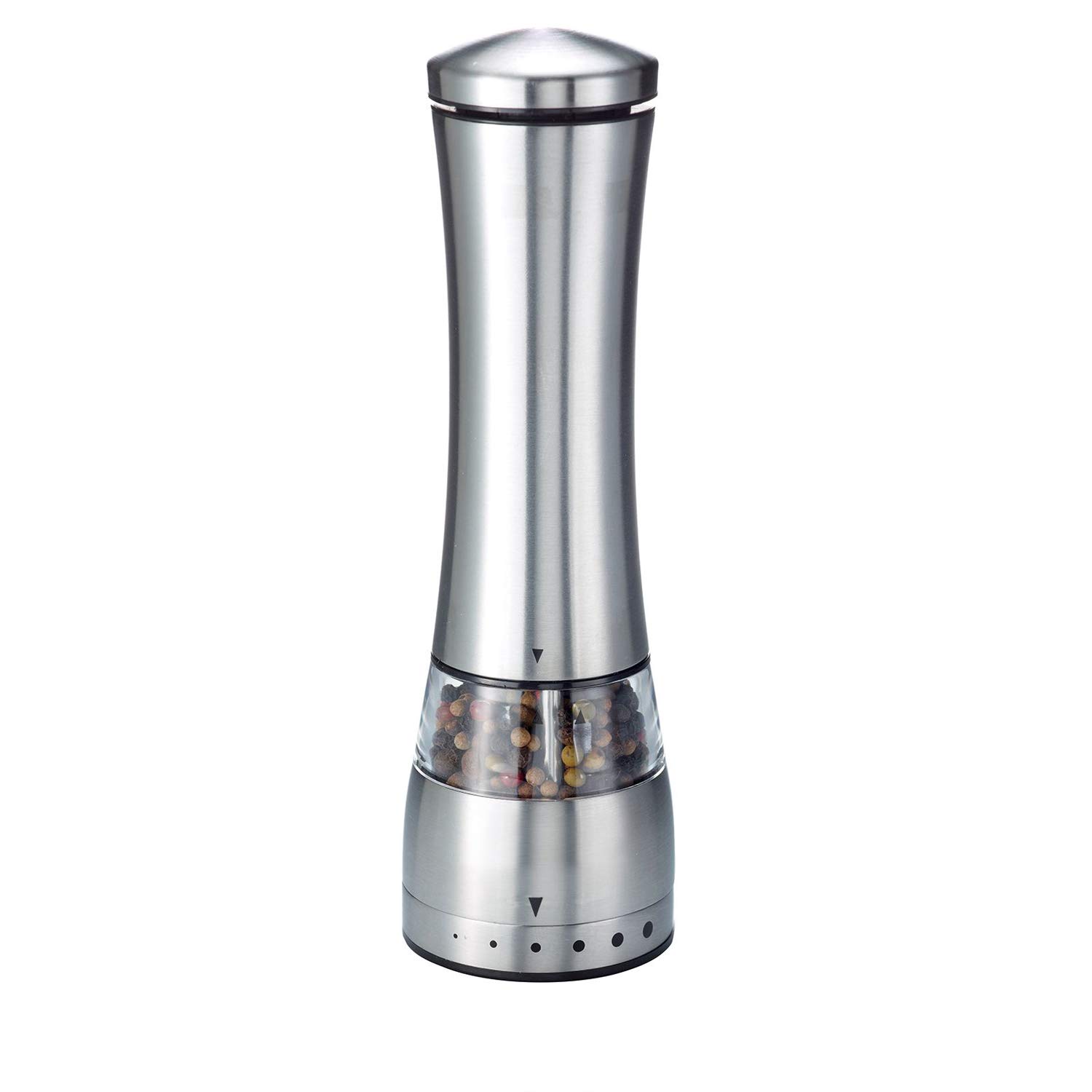 Westmark Salt And Pepper Mill, Electric, With Ceramic Grinder, Height: 21.5 cm, Stainless Steel, Automatic, Silver, 63582260