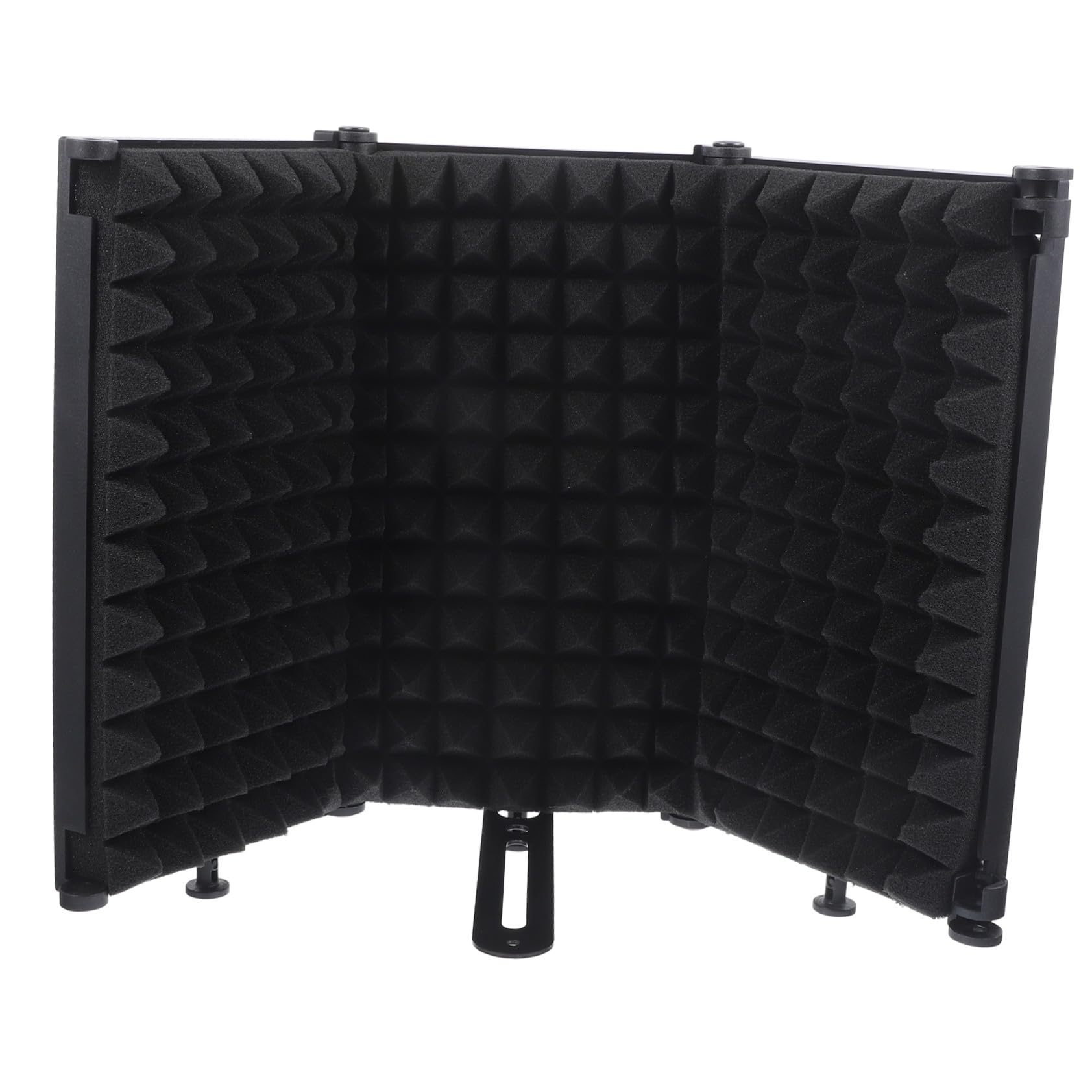 Filtre Anti-pop Micro Pliable 3 Panneaux Métalliques Réglables Mousse Haute Densité Pare-brise Micro pour Enregistrement Studio Isolation Sonore Instruments de Musique