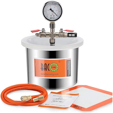 Chambre à Vide En Acier Inoxydable BVV – 3 Gallons, Format Large – Meilleur Rapport Qualité-prix
