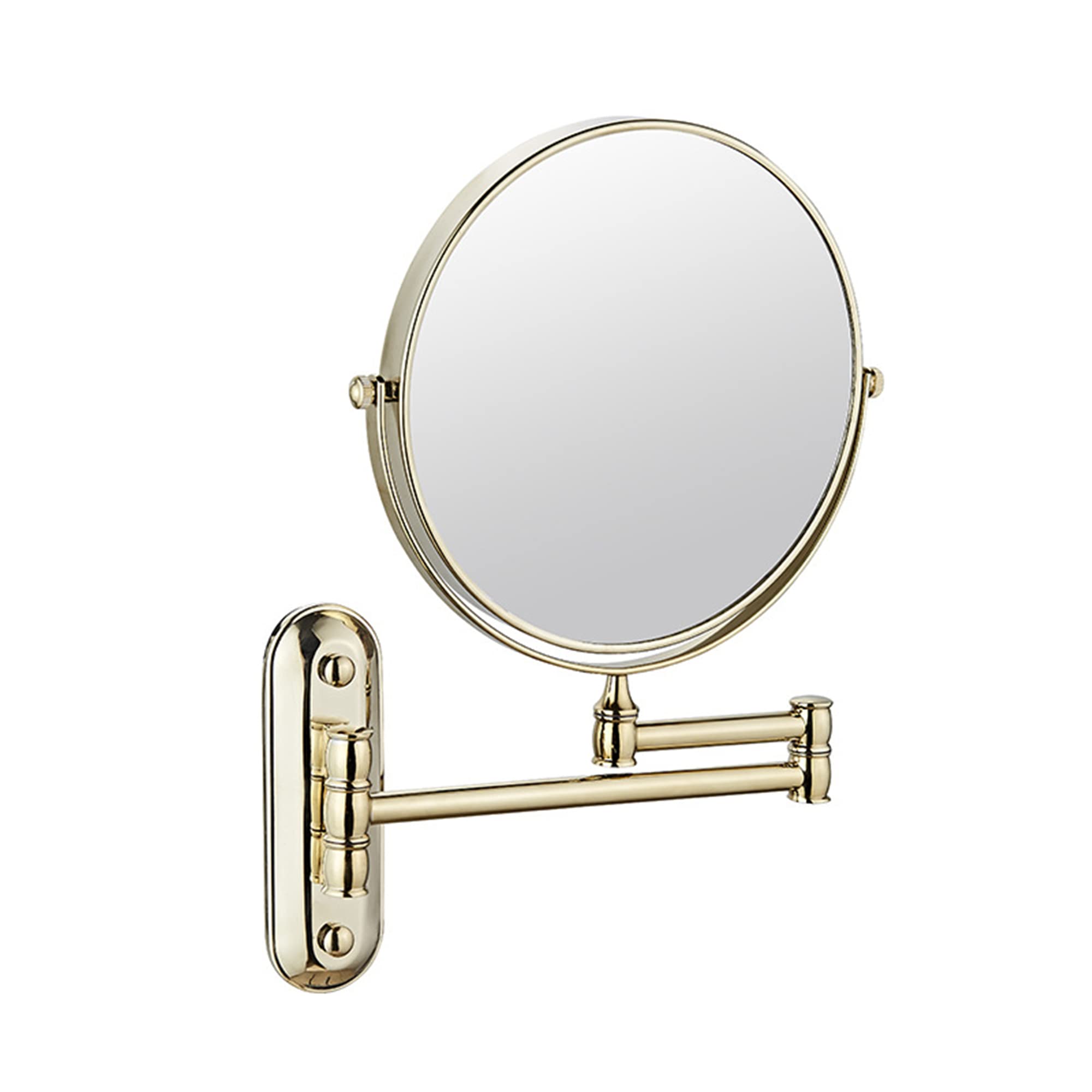 BKSXSOP 20.3cm Extendable Wall Makeup Mirror with 10x Magnification - Dual-Sided Foldable Shaving for Bathroom Silver Finish 3x Magnification, Ideal Grooming and Beauty.