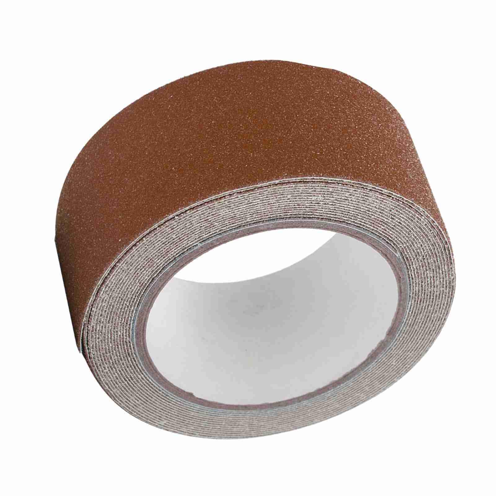 Nastro Antiscivolo, Nastro Anti -Slip Non Skid da 5 m*5 cm con Nastro antidico con Una Forte Potenza di Rilegatura per Decorazioni e Avvertimento Scale per uffici per Pavimenti in (Marrone)