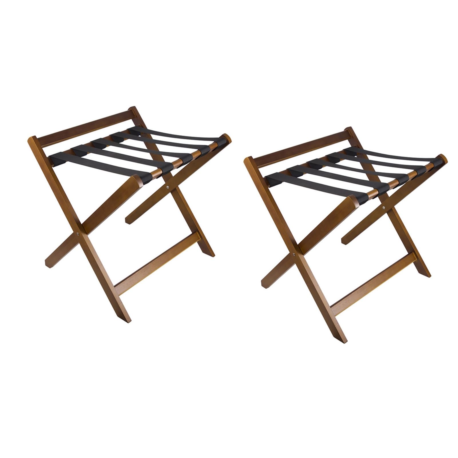 Portamaletas Plegable For Habitación De Invitados: Soporte De Madera Maciza For Equipaje, Estante For Guardar Equipaje En El Hotel, La Habitación De Invitados Y El Dormitorio(2PCS)