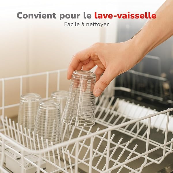 alpina Verres à Eau - Ensemble de Verres à Boire - Ensemble de 6 Pièces - Adapté au Lave-Vaisselle - 220 ml - 5