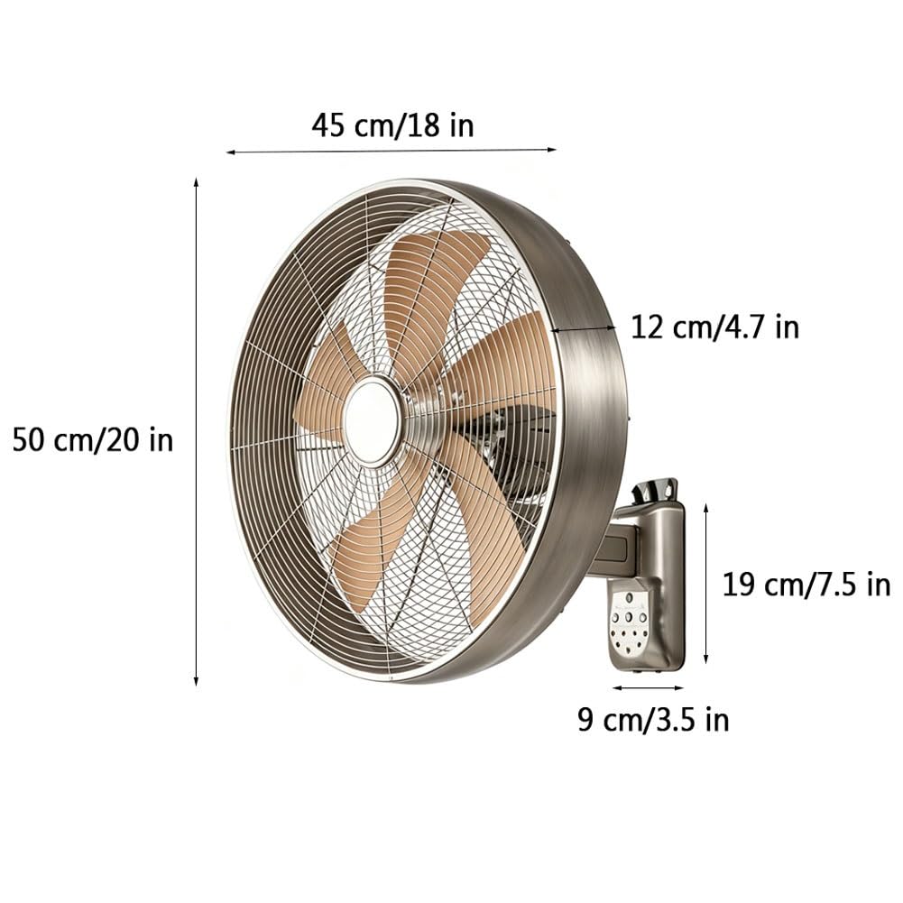 Ventilador de Pared con Mando a Distancia y Temporizador