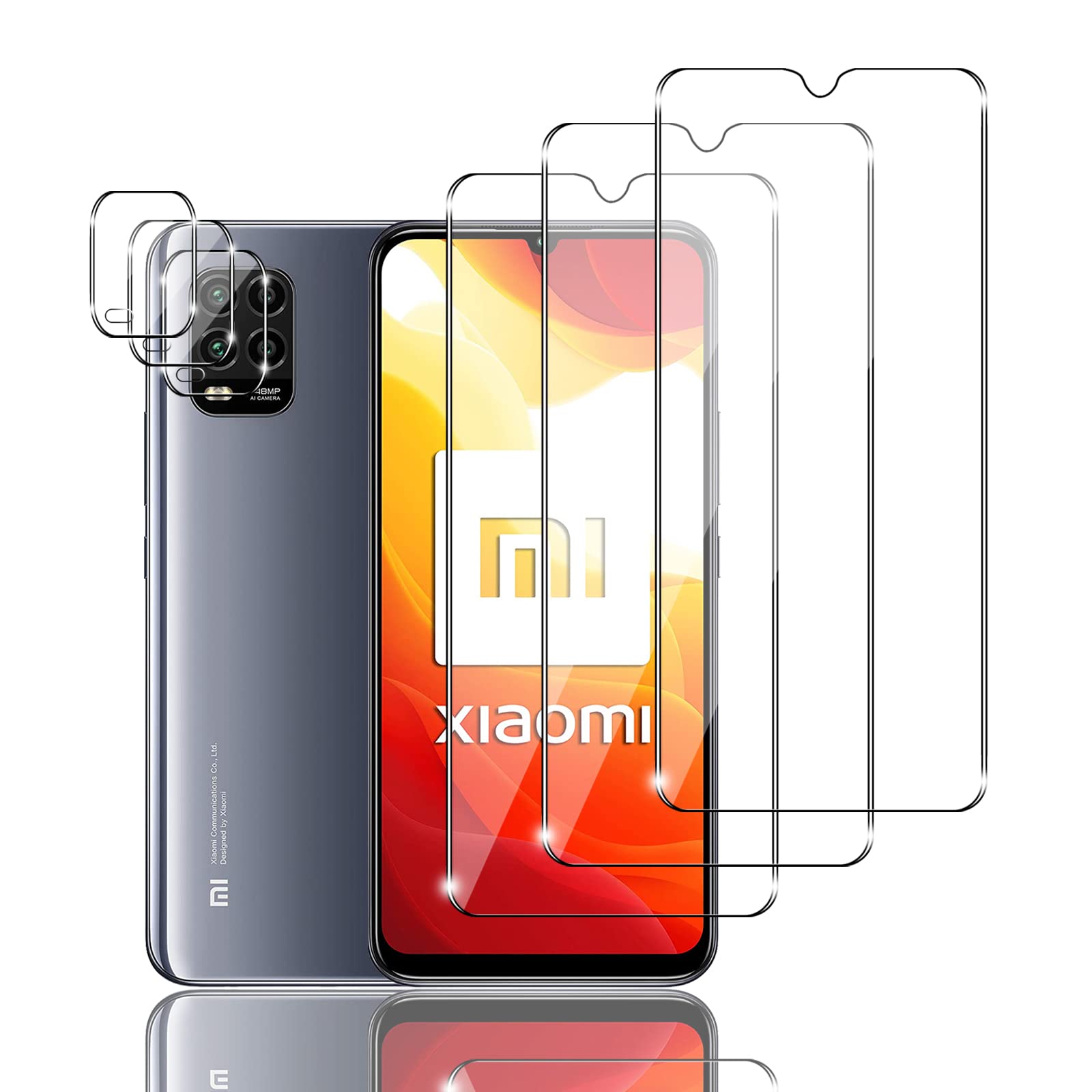 Fyqzio Schutzfolie Für Xiaomi Mi 10T Lite 5G – 3x Display + 2x Kamera, 9H Härte, Blasenfrei