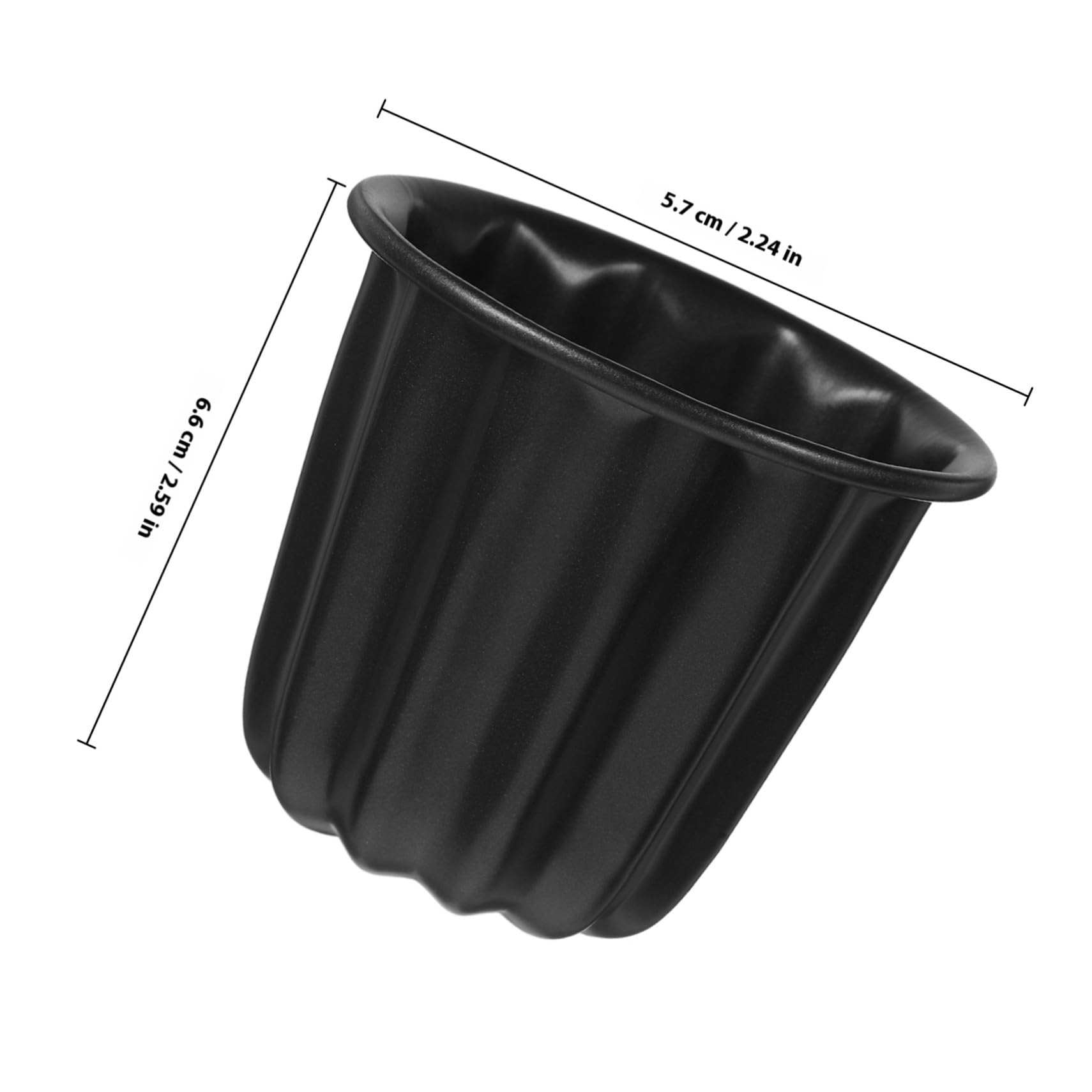VICASKY Stampi per Muffin Canelé in Acciaio al Carbonio 4 Pezzi Grande