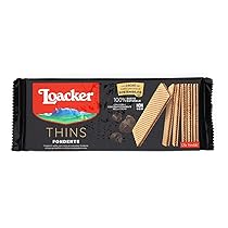 Loacker – Wafer Thins Fondente – Wafer Sottile e Fragrante con due Strati di Cialde Farcite con uno Strato di Crema al Cioccolato Fondente – Colazione – Merenda e Snack – 1 Confezione da 150g