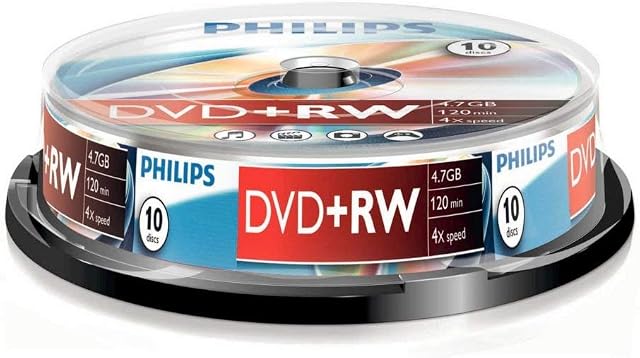 Philips DVD+RW 4.7Gb 4X Data/120min 10er Spindel
