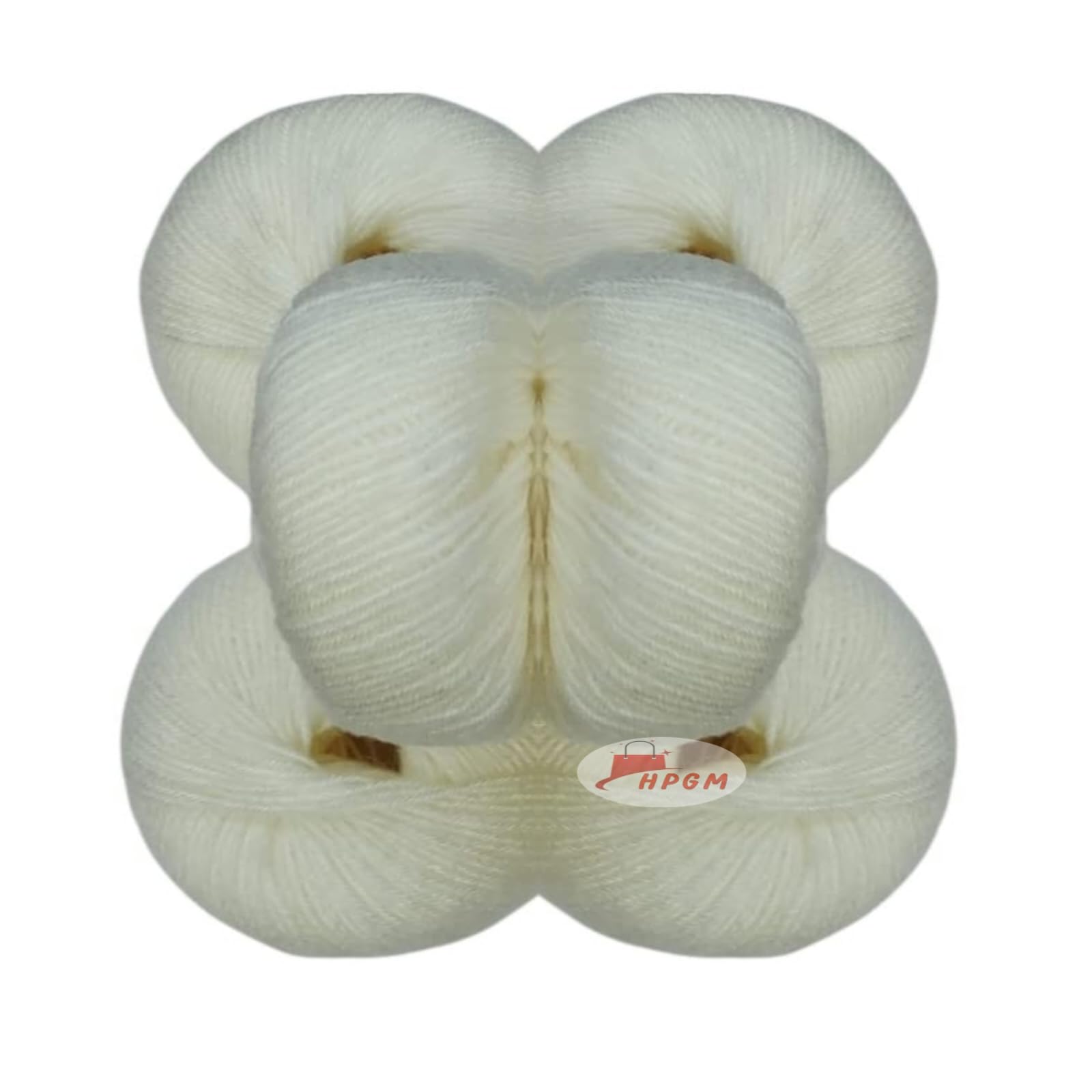 Baby Soft 100% Acrylic Wool (Off White) (6 PC) Wool Ball Hand Knitting Wool/Art Craft Soft Fingering Crochet Hook Yarn, Needle Knitting Yarn Thread Dyed (31020)