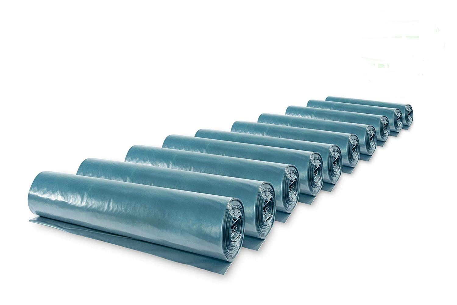 Hypafol Müllsäcke, 250 St. extra starke blaue Müllbeutel | 120 l Fassungsvermögen, 700 x 1.100 mm, gerollt | Typ 80 - besonders reißfest, 64 my | ideal für Garten, Haushalt, Büros & Umzüge | 10 Rollen