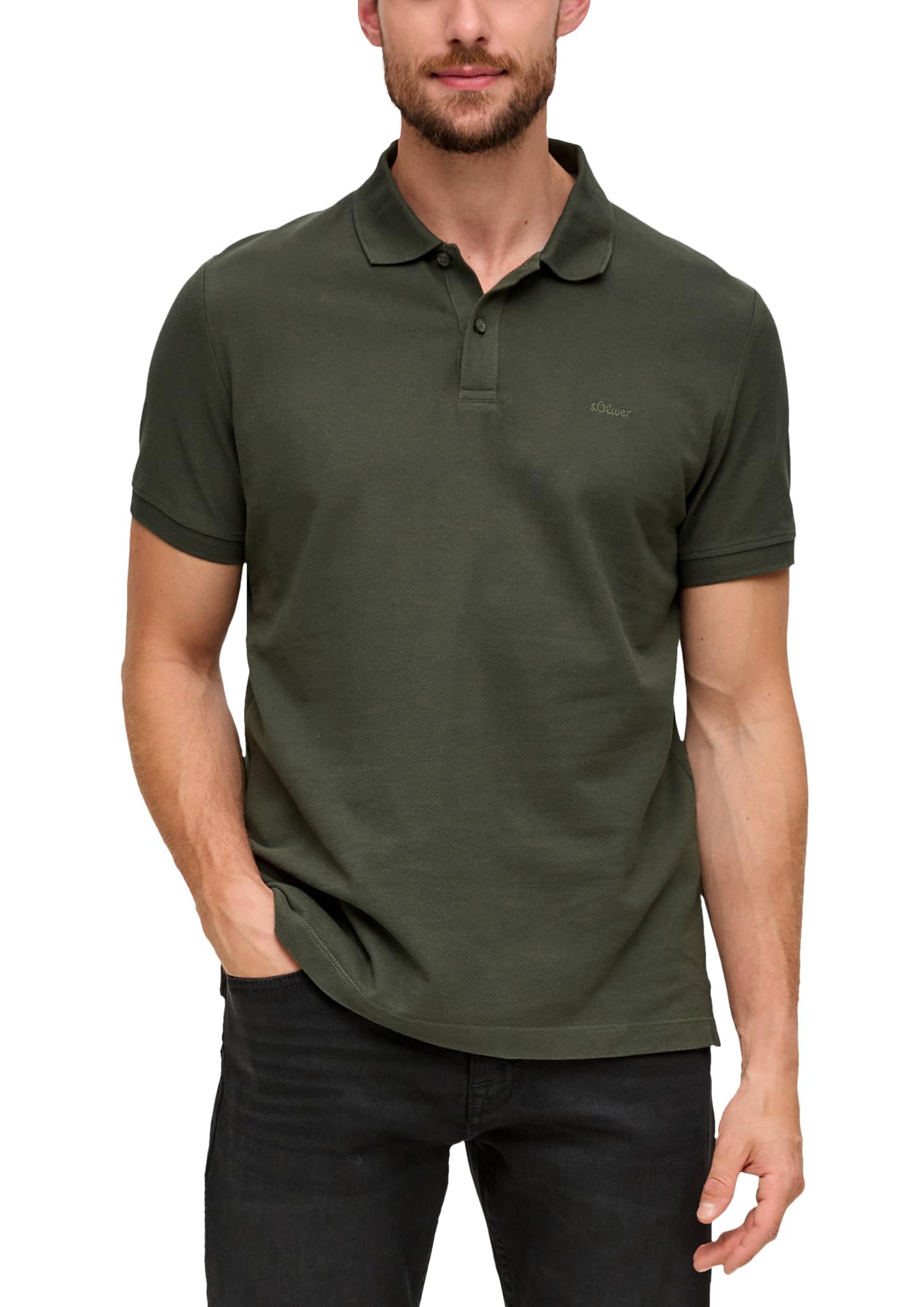 S.oliver Men's Olive 7940 2038417 Polo Shirt, Xl