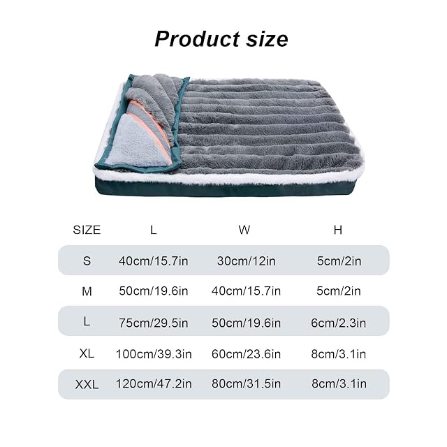 Foto 3 de 7 de PJDDP Cama para Perros, Cama Ortopédica para Perro, Cama para Mascotas De Espuma con Funda Lavable Extraíble