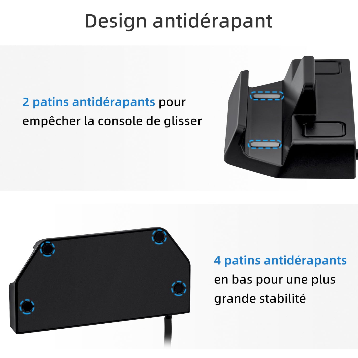 Mcbazel 6 en 1 Docking Station Accueil Compatible avec Steam Deck/ROG Ally/Legion Go/MSI Claw/Switch OLED, avec HDMI2.0 4K@60Hz, USB 3.0 Port, 100W Charge Rapide-Noir
