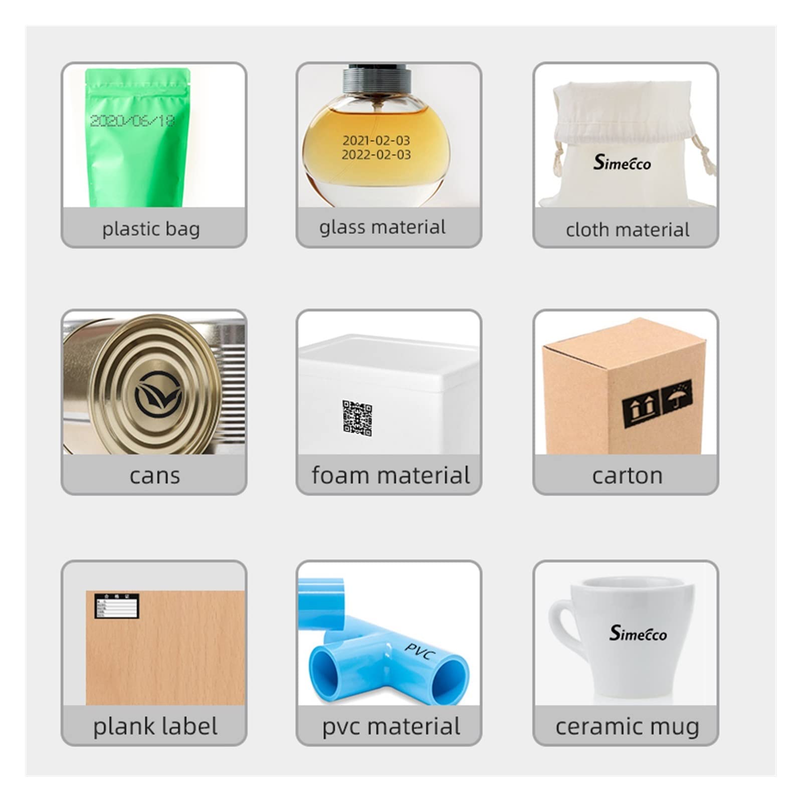 Imprimante à jet d'encre portable Date de production de l'imprimante à jet d'encre portative de 25,4 mm Machine de codage QR L'impression de carton en métal en plastique est à séchage rapide sans déco