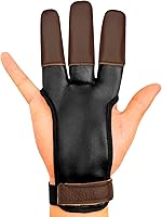 Keshes Archery Glove: Durable Cow Leather 3-Finger Tab Protector for Recurve & Longbow - Adjustable Comfort Fit for Men, Women, Youth Hunting & Target Practice