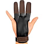KESHES Archery Glove Three Finger Tab - Durable Leather Finger Protector for Recurve & Longbow Bows - Comfortable Tab Guard for Men, Women, & Youth - Ideal for Archery Hunting & Target Practice