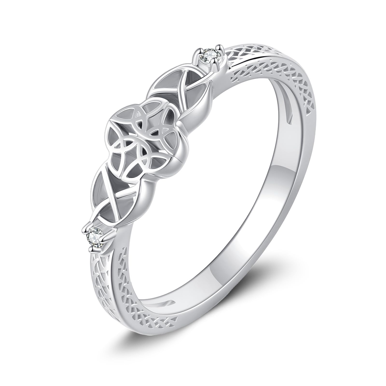 Keltischer Knoten Ringe Sterling Silber Keltischer Knotenringe Schmuck Geschenk für Damen Frauen