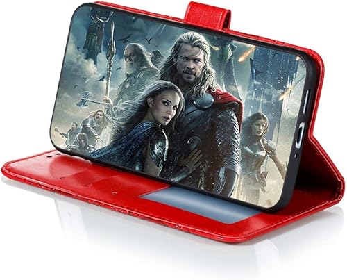 Miniatura 6 de Asdsinfor Moto G8 Plus - Funda para Motorola Moto G8 Plus (función atril), diseño de girasol, color rojo