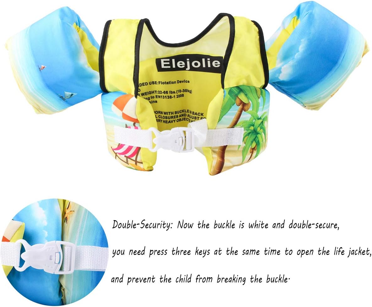 Elejolie Kid Swim Vest for Child Learn Swiming Training,Infant Safety Swim Aid for Toddler Boy&Girl 22-66lbs : Sports & Outdoors