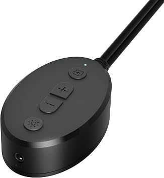 Amazon Basics Computer Speakers with Bluetooth and USB, Blue Light, Black