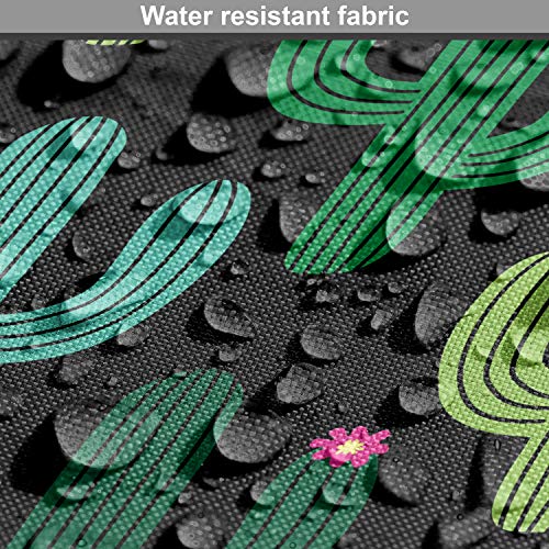 Image of Ambesonne Cactus Fabric by The Yard, Rhythmic Cacti Plants Elements of Warm Climate in Vivid Tones Print, Decorative Fabric for Upholstery and Home Accents, 2 Yards, Grey Charcoal