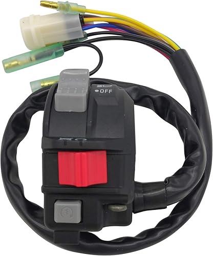 M MATI Control del manillar izquierdo Arranque del motor Run Off Interruptor del faro delantero para Yamaha Moto-4 200 YFM200D 1986-1989 Timberwolf