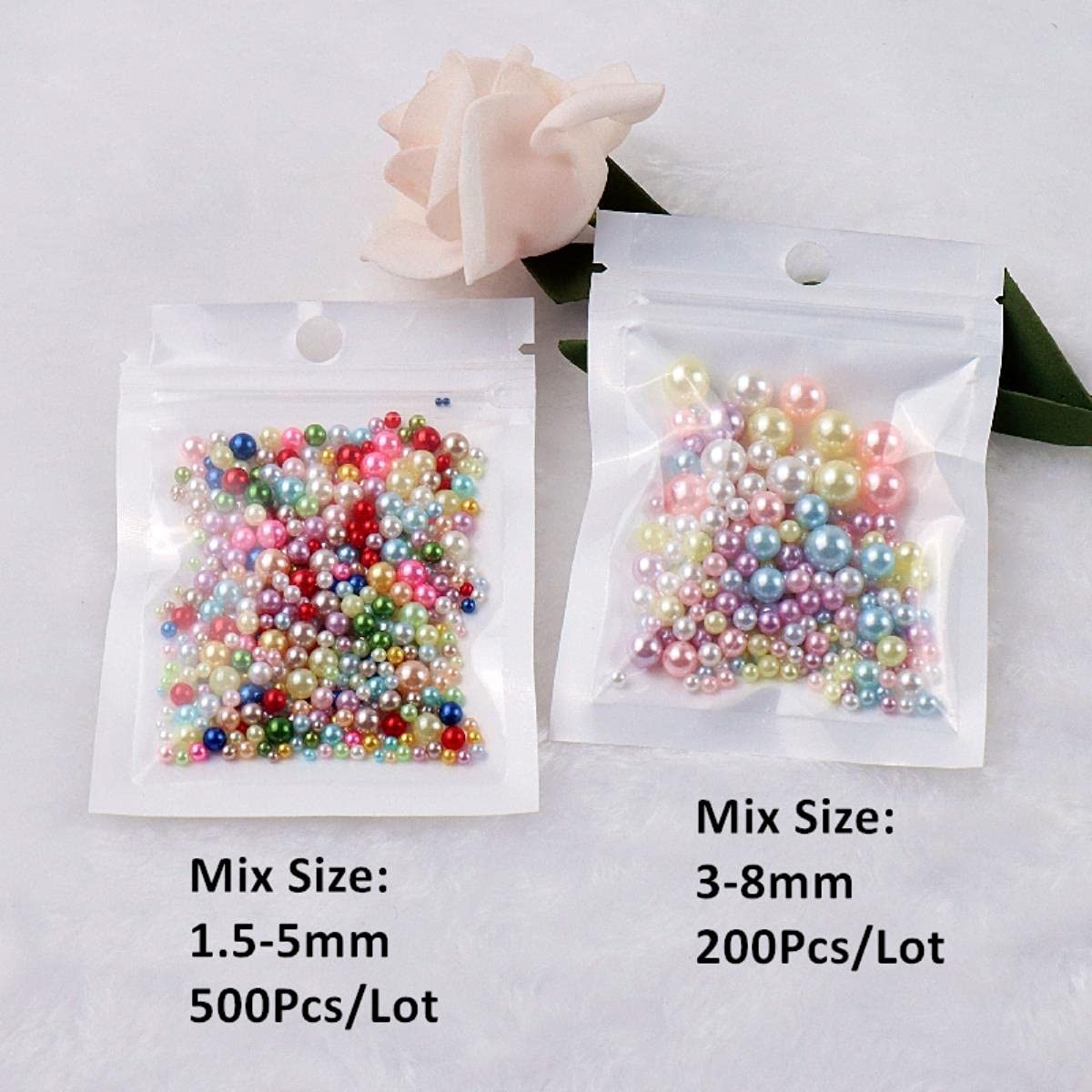 150-200 Pz Colorate ABS Perle D'imitazione Mescolare Perline Rotonde Da 3-8 Mm Con Fori Braccialetti Fai Da Te Ciondoli Collana Perline Per Creazione Di Gioielli-Mix Blu Reale, 3mm 500