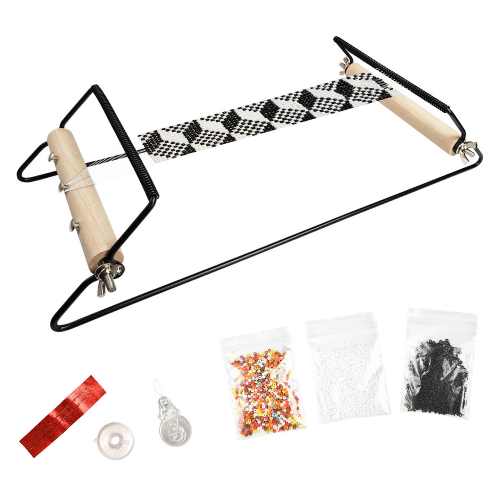 yanwuwa Bead Weaving Machine Wood Handle Beads for Beginners and Craft Enthusiasts Bracelets Necklaces Beading for Necklaces