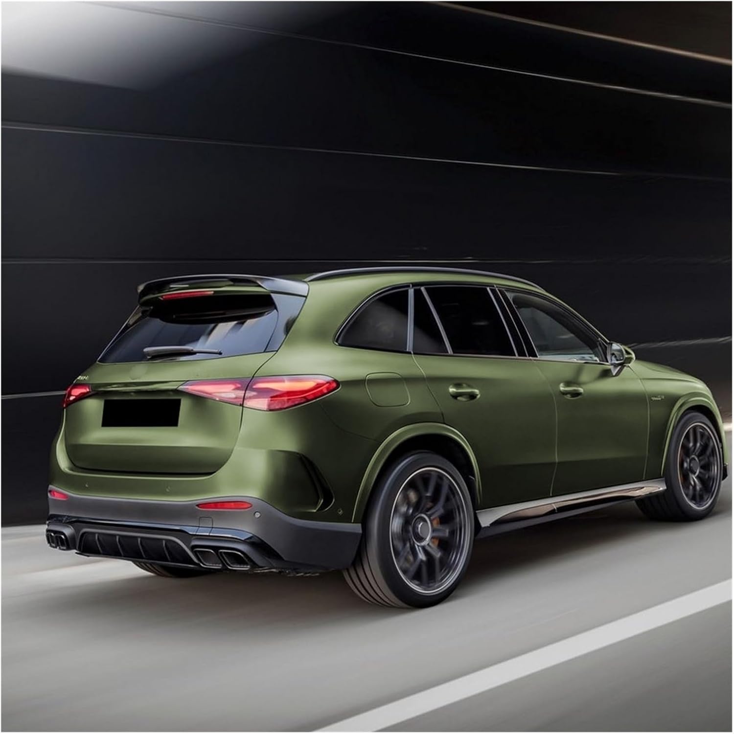 Compatible for Mercedes Foreign Version GLC X254 2023+ AMG Top Wing Car Tail Wing Fixed Wind Spoiler Rear Wing Modified Decoration Parts(Carbon Look)