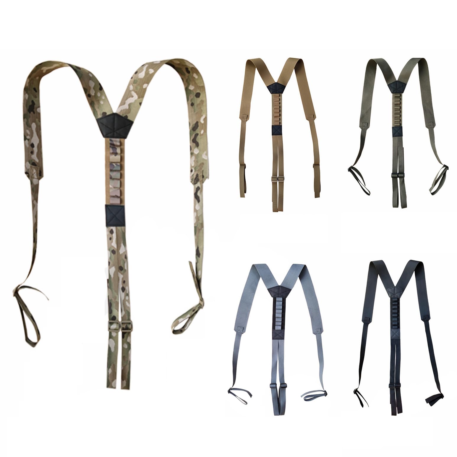 Hanglong CP Suspenders Tactical Strap Sling Adaptation Airlite SLC Belt, Camouflage Black