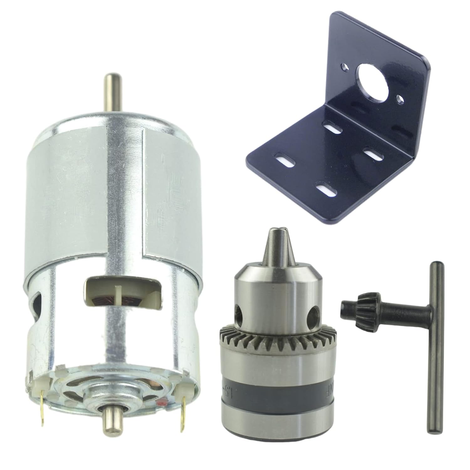 CONQUERALL 775 Motor DC 12V 6000 RPM / 24V 12000RPM Motor de gran par y alta potencia con portabrocas y soporte