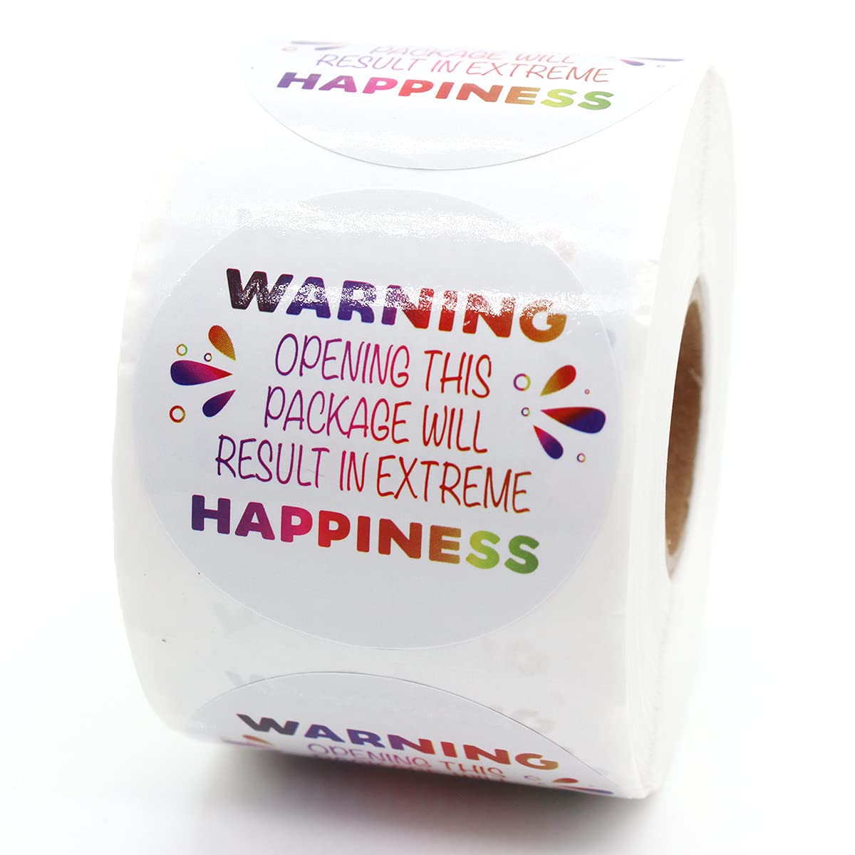 Littlefa Warning Opening Stickers, Cute Fragile Stickers for Shipping Packaging Gift Bags, Handmade Sticker Warning Opening This Package Will Result in Extreme Happiness Labels 500 PCS