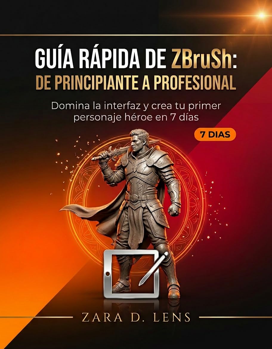 ZBrush manuel en espagnol pour s'initier à la 3D depuis chez soi et créer son premier héros
