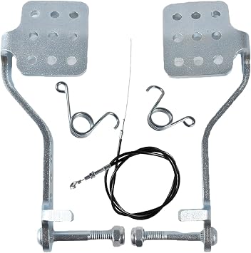 Go Kart Brake Throttle Pedals with Steering Wheel & 71" Cable Kit